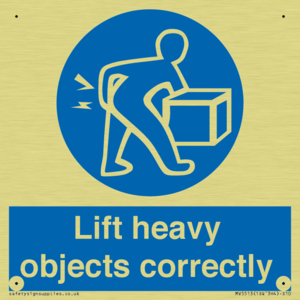 Lift heavy objects correctly